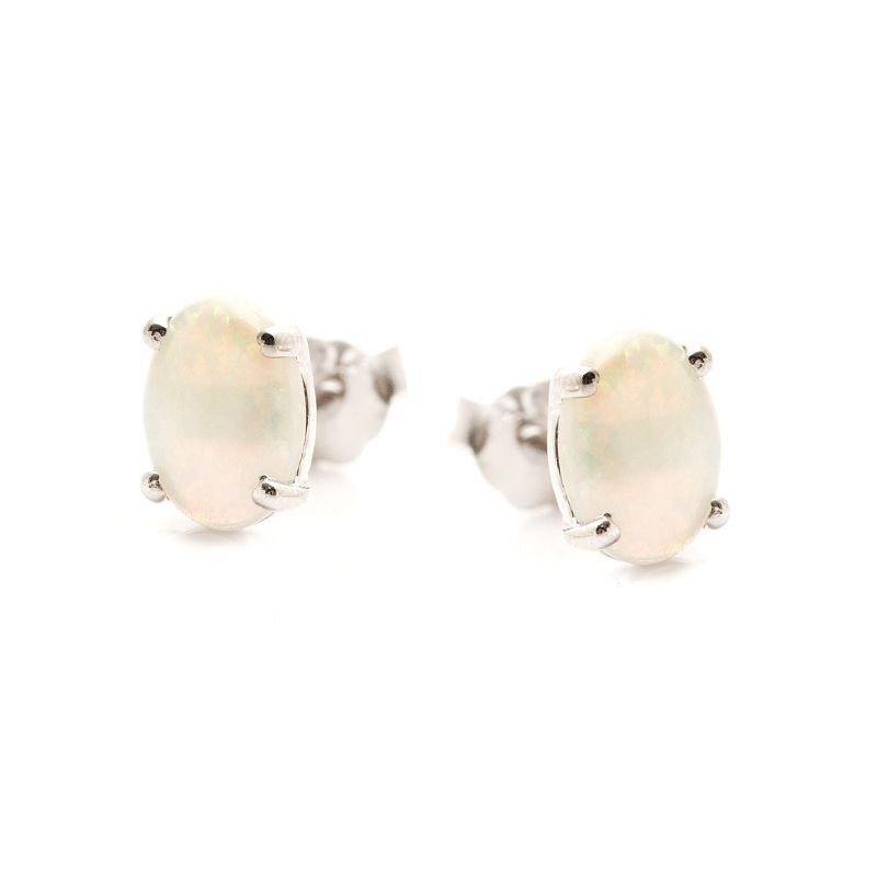 Sterling Silver Hanging Cross Opal Earrings. Wholesale -  Kingscrossjewelry.com